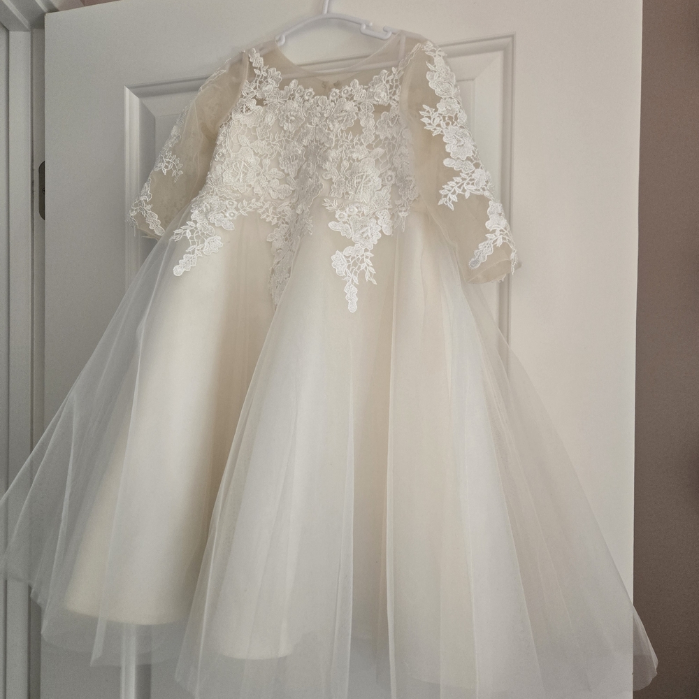 Ivory Lace Tulle Flower Girl Dress